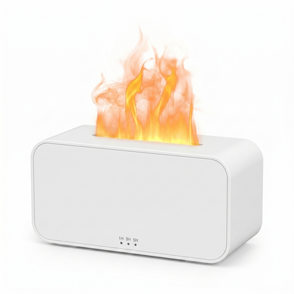 Humidifier & Essential Oil Flame Diffuser with LED Light