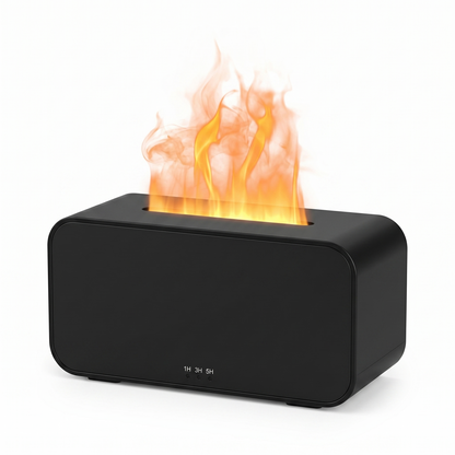 Humidifier & Essential Oil Flame Diffuser with LED Light
